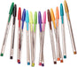 Bic balpen Cristal Multicolour, etui van 15 stuks in diverse kleuren - OfficeTown