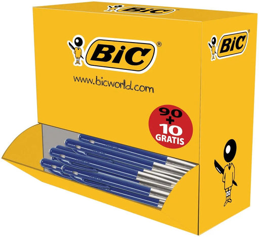 Bic balpen M10 Clic blauw met zichtbaar inktniveau - OfficeTown