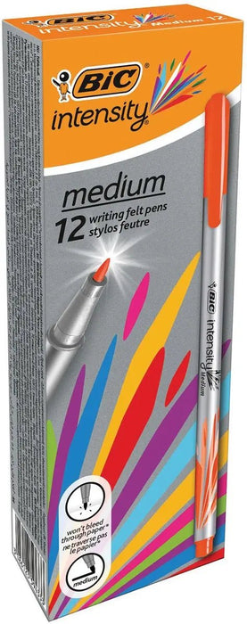 Bic fineliner Intensity, medium, oranje 12 stuks - OfficeTown