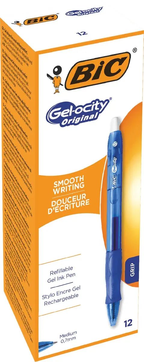 Bic gelroller Gel - ocity, blauw 12 stuks - OfficeTown