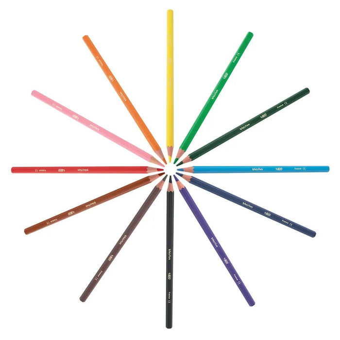 Bic Kids kleurpotlood Ecolutions Evolution, set van 12 stuks met kunstharspotloden - OfficeTown