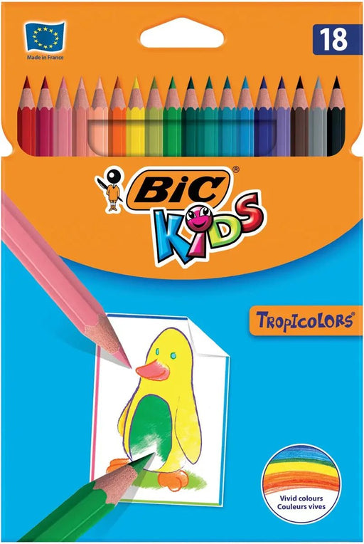 Bic Kids kleurpotlood Tropicolors, etui met 18 stuks - OfficeTown