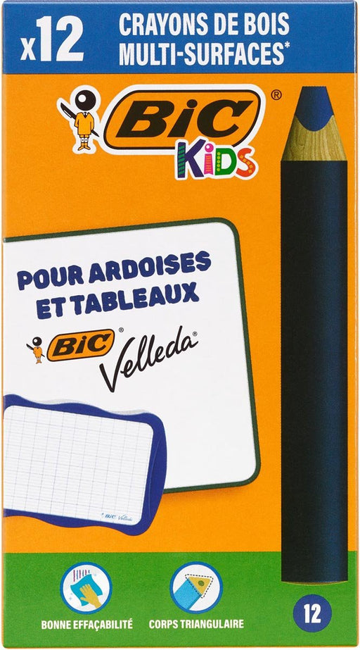 Bic Kids potlood voor whiteboards Multisurface, blauw, doos van 12 stuks - OfficeTown