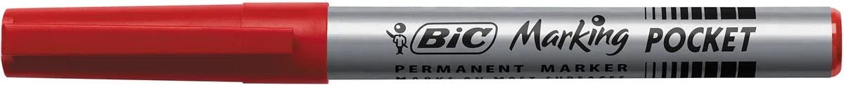Bic permanent marker ECOlutions, schrijfbreedte 1,1 mm, fijne punt, rood - OfficeTown