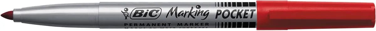Bic permanent marker ECOlutions, schrijfbreedte 1,1 mm, fijne punt, rood - OfficeTown