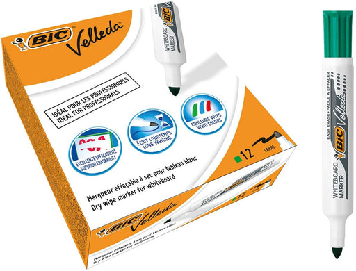 Bic whiteboardmarker Velleda 1711 groen 12 stuks - OfficeTown