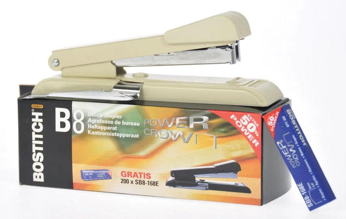 Bostitch nietmachine met ontnieter en 200 nietjes, ivoor - OfficeTown