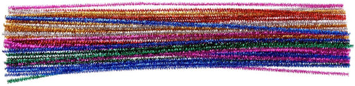 Bouhon glitter chenilledraad 50 cm x 6 mm, pak van 50 stuks, assorti - OfficeTown