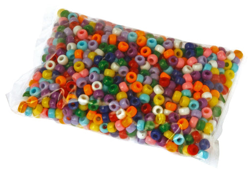 Bouhon parels, rond, kunststof, 1000 stuks assorti - Pak van 1000 Geassorteerde kleuren rond - OfficeTown
