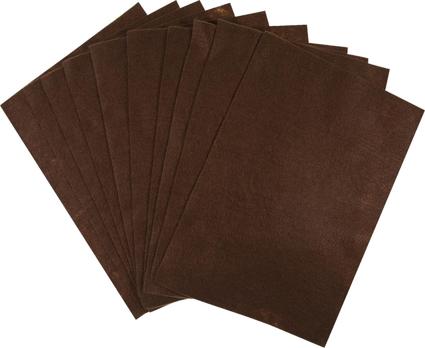 Bouhon viltpapier A4, 10 vellen per pak, kastanje - OfficeTown