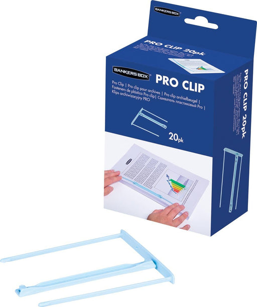 Box archiefbinder Pro - clip, 20 stuks, lichtblauw - OfficeTown