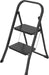 Brasq trapladder SL200, metaal, zwart, 2 treden - OfficeTown