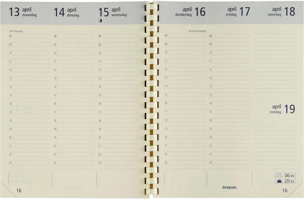 Brepols agenda Optivision Large Nederlandstalig, Palermo, zwart, 2025 - OfficeTown