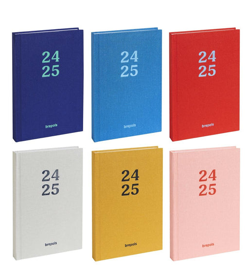 Brepols Studentenagenda Rainbow, geassorteerde kleuren, 2024 - 2025 6 stuks - OfficeTown