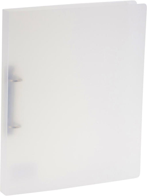 Bronyl ringband, geschikt voor ft A4, gemaakt van PP, 2 D - ringen van 15 mm, helder wit - OfficeTown