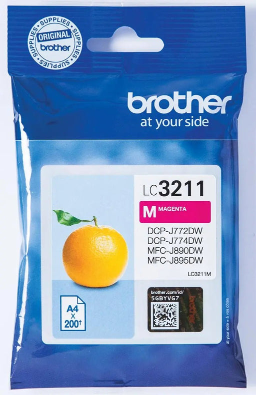 Brother inktcartridge, 200 pagina's, OEM LC - 3211M, magenta - OfficeTown