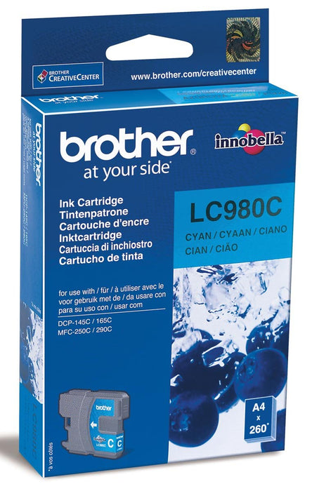 Brother inktcartridge, 260 pagina's, OEM LC - 980C, cyaan - OfficeTown