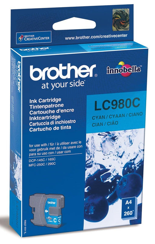 Brother inktcartridge, 260 pagina's, OEM LC - 980C, cyaan - OfficeTown