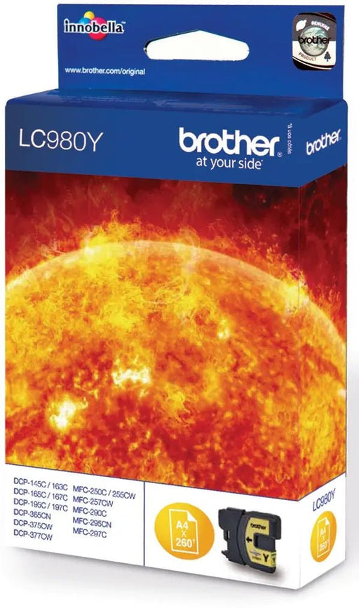 Brother inktcartridge, 260 pagina's, OEM LC - 980Y, geel - OfficeTown
