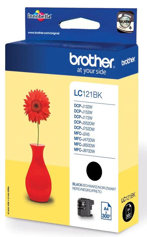 Brother inktcartridge, 300 pagina's, OEM LC - 121BK, zwart - OfficeTown