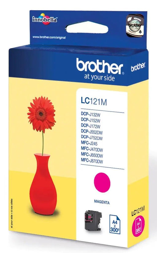 Brother inktcartridge, 300 pagina's, OEM LC - 121M, magenta - OfficeTown