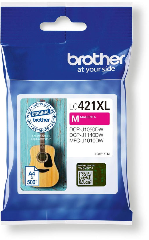 Brother inktcartridge, 500 pagina's, OEM LC - 421XLM, magenta - Geschikt voor DCP - J105DW, DCP - J1140DW, MFC - J1010DW - OfficeTown