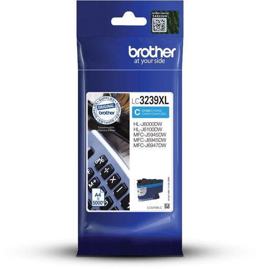 Brother inktcartridge, 5.000 pagina's, OEM LC - 3239XLC, cyaan - OfficeTown