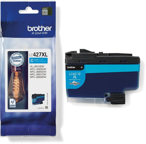 Brother inktcartridge, 5.000 pagina's, OEM LC - 427XLC, cyaan - OfficeTown