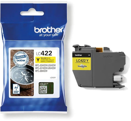 Brother inktcartridge, 550 pagina's, OEM LC - 422Y, geel - OfficeTown