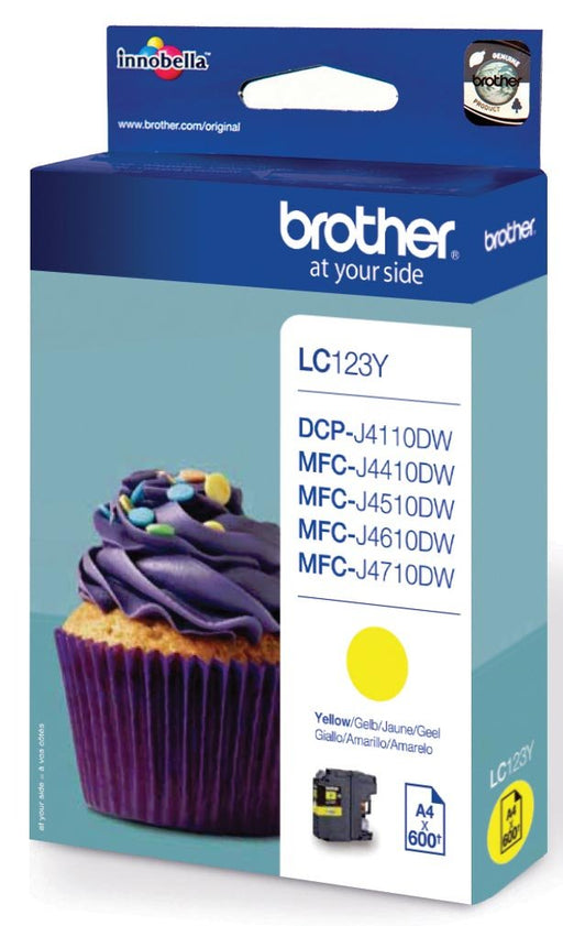 Brother inktcartridge, 600 pagina's, OEM LC - 123Y, geel - OfficeTown