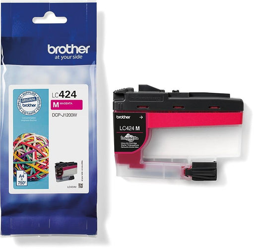 Brother inktcartridge, 750 pagina's, OEM LC - 424M, magenta - OfficeTown