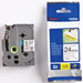 Brother TZe tape voor P - Touch 24 mm, zwart op wit, extra klevend - OfficeTown