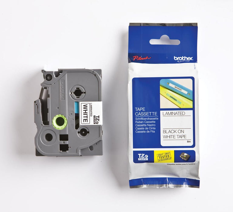 Brother TZe - tape voor P - Touch 36 mm, zwart op wit met gelamineerde reeks voor verschillende PT - modellen - OfficeTown