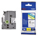 Brother TZe tape voor P - Touch 6 mm, zwart op transparant - OfficeTown