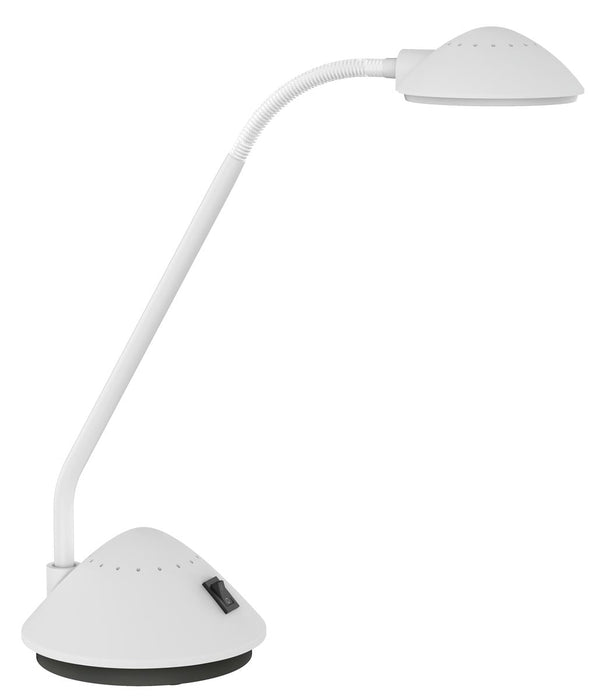 Bureaulamp MAULarc LED met boog op voet, warmwit licht, wit - OfficeTown