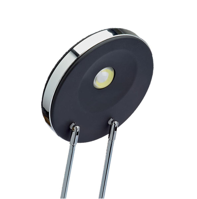 Bureaulamp met LED Puck op voet, in hoogte verstelbaar, daglicht wit licht, zwart - OfficeTown