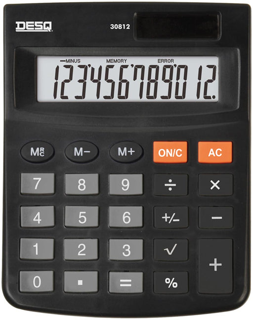 Bureaurekenmachine Desq zware compact 30812, zwart - OfficeTown