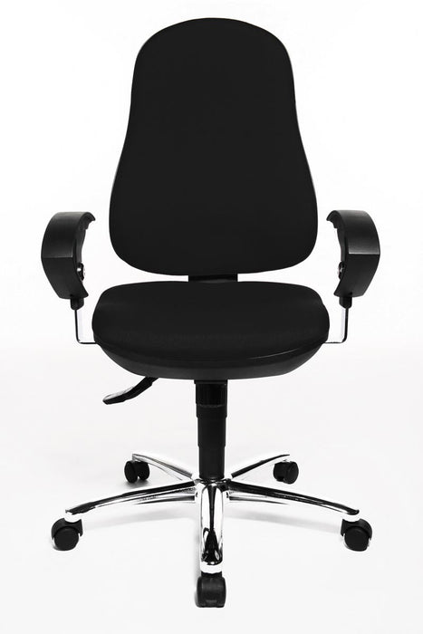 Bureaustoel Topstar Support SY, zwart, chroom basis - OfficeTown