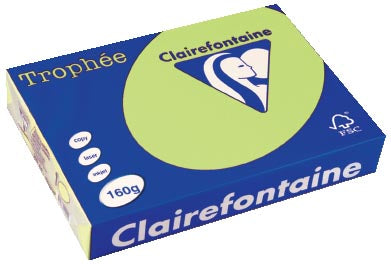 Clairefontaine Trophée Pastel, gekleurd papier, A4, 160 g, 250 vel, golfgroen