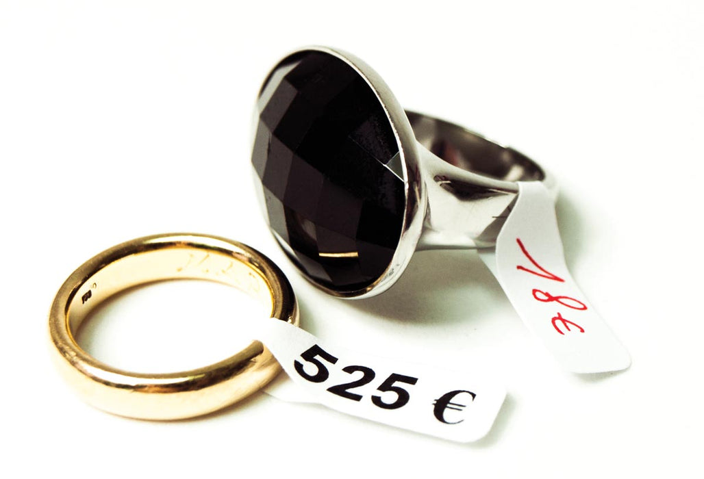 Juwelier-etiketten van Apli, 10 x 49 mm, 48 stuks in etui, handmatig beschrijfbaar 10 stuks