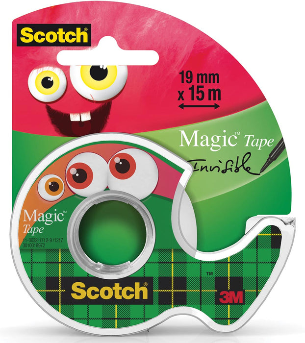 Scotch plakband Magic Monster Tape, ft 19 mm x 15 m, 2 clipstrips met 12 blisters per strip