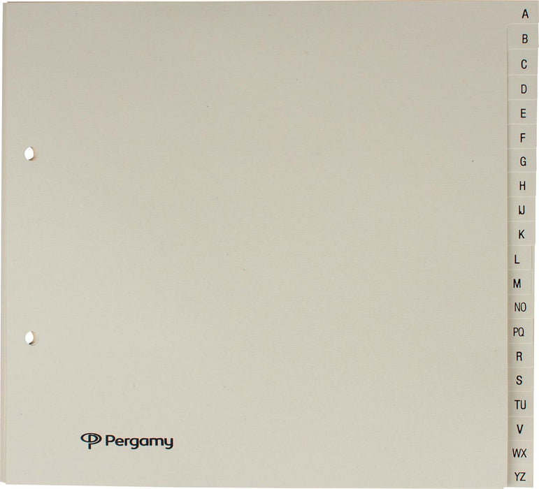 Tabbladen Pergamy ft 21 x 23 cm, 2-gaatsperforatie, gems, A-Z met 20 tabs