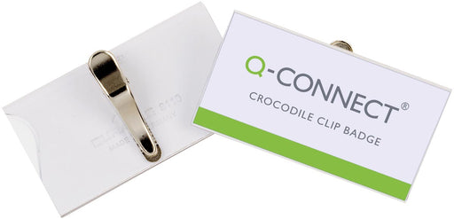 Q-CONNECT badge met krokodillenklem 75 x 40 mm 36 stuks, OfficeTown