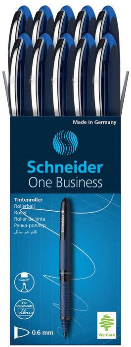 Vloeibare inkt roller One Business blauw 10 stuks met Schneider