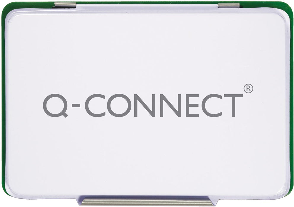 Stempelkussen Q-CONNECT, groen, ft 110 x 70 mm, 10 stuks