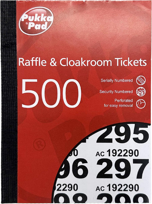 Pukka Pad genummerde loterij- en garderobetickets 1-500 6 stuks, OfficeTown