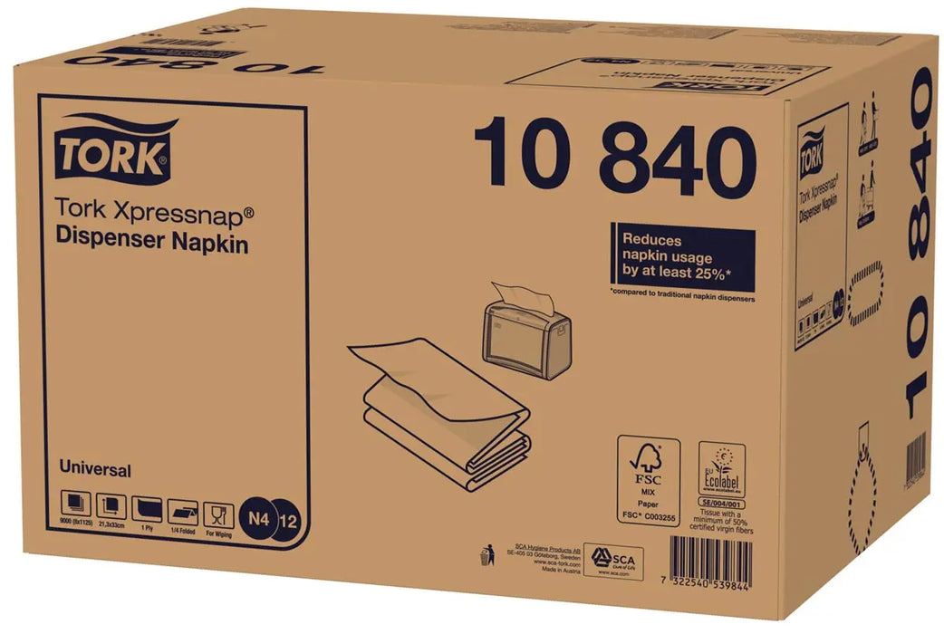 Servetten Tork Expressnap voor dispenser, 1-laags, 1125 per bundel