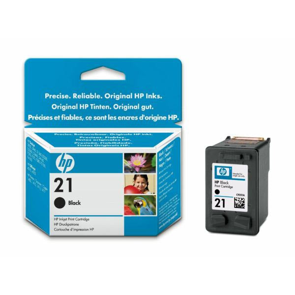HP inktcartridge 21, 190 pagina's, OEM C9351AE, zwart