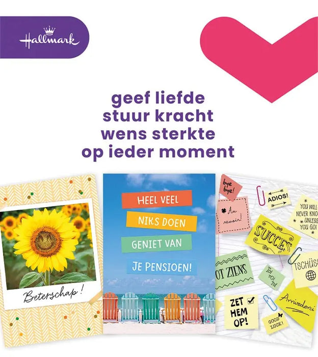 Hallmark zakelijke wenskaarten set, A4-formaat, pak van 8 stuks