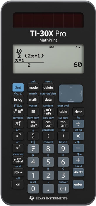 Texas wetenschappelijke rekenmachine TI-30X Pro MathPrint, in een kartonnen doosje